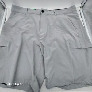 32 Degrees Cool‎ Mens Gray Performance Stretch Cargo Golf Shorts Size 38 1665584